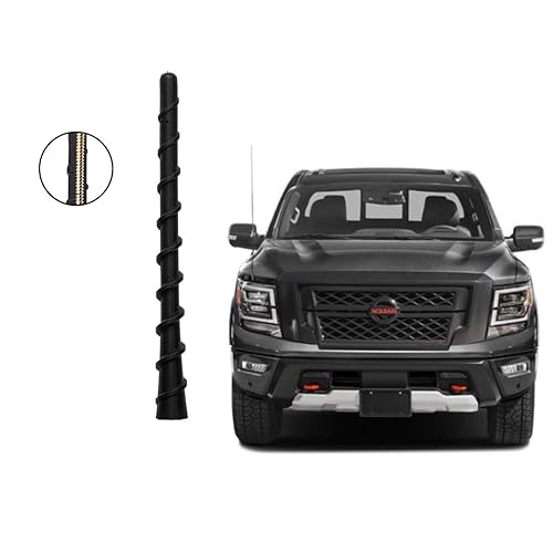 Custom 7 inch Truck Flexible Rubber Short Antenna Compatible with Nissan Titan XD Frontier Xterra Pickup Trucks 1998-2025 2026 Antenna Mast for Nissan