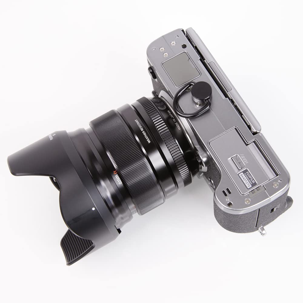 Foto&Tech Stainless Steel 1/4"-20 Rubber Padded D Ring Screw, D-Shaped Ring Camera Sling Screw for Shoulder Straps, Wrist Straps, Selfie Sticks