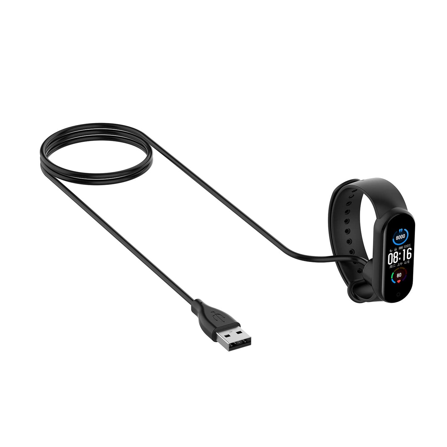 EXMRAT Compatible with Xiaomi Mi Band 5 Charger, Xiaomi Mi Band 5 6 7, Amazfit Band 5, USB Magnetic Charging Cable Replacement Charge 1.64ft / 50cm