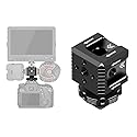 EaxanPic Triple Cold Shoe Mount Bracket, Camera Hot Shoe Mount Adapter with 1/4" Screw Holes for Flash Light Monitor Video Mic Compatible with Canon