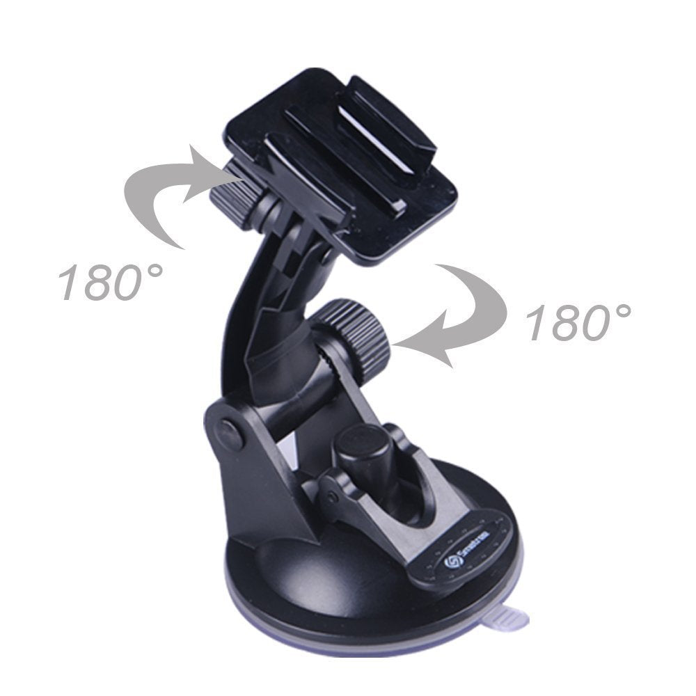 Smatree Suction Cup Mount Compatible for G*pro Action Camera 12/11/10/9/8/7/6/5/4/3+/3/Session/DJI OSMO Action 4/3 Camera