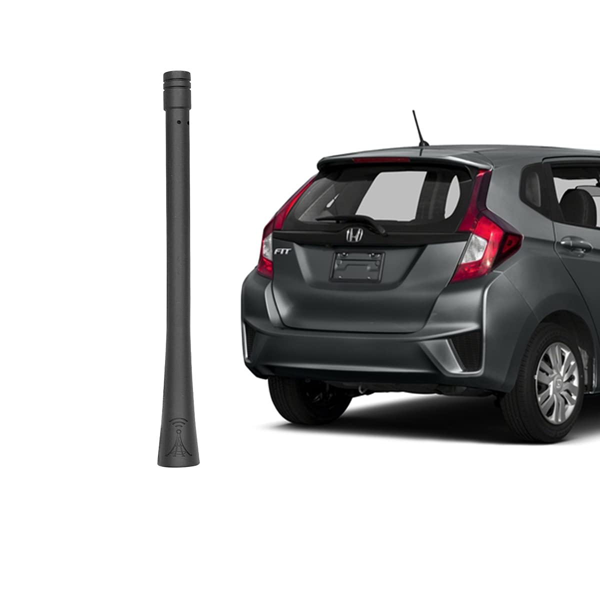 PYGHAP Stylish Short Antenna Compatible with Honda Acura Mazda Subaru Suzuki Select Models, 6" Short Radio AM FM Antenna, Car Wash Proof, Flexible