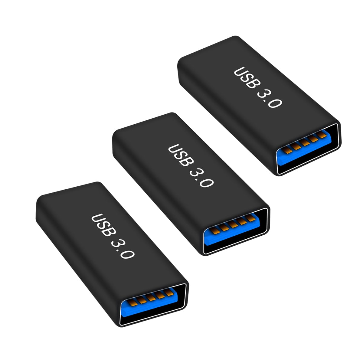 rgzhihuifz 3 Pack USB 3.0 AF/AF Plug Type A Female to Type A Female Adapter Connector Converter Compatible with Laptop Computer Hard Drive Printer…
