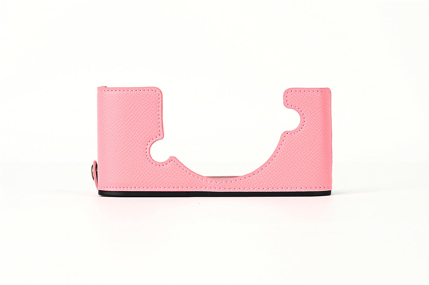 Z fc Case, BMAOLLONGB Handmade PU Carbon Fibre Leather Half Camera Case Bag Cover Bottom Opening Version for Nikon Z fc with Hand Strap (Pink)