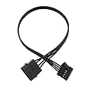 Molex 4 Pin Male to SATA Female Power Supply Cable, YiKaiEn 15 Pin SATA Power Splitter Converter Adapter Cable Hard Drive HDD SSD Extension Cable