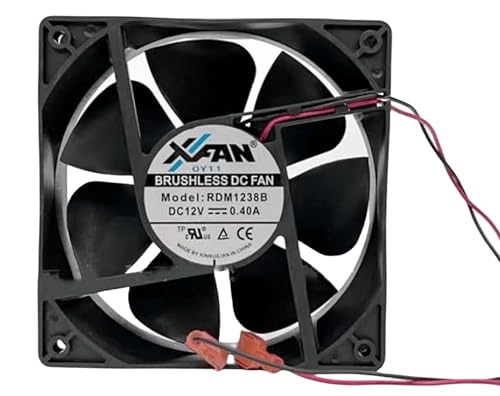 RDM 12V 0.40A 120MM Fan - 12CM 2-Wire Cooling Fan 120X120X38MM - Desktop, Laptop Compatible