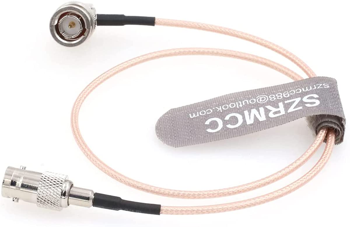 SZRMCC SDI Cable BNC Male Right Angle to BNC Female 3G HD SDI Cable RG179 75ohm Coaxial Extension Cable for Blackmagic ARRI RED Camera Monitor Radio