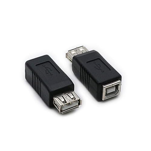 rgzhihuifz 2 Pack USB 2.0 AF/BF Plug Type A Female to Type B Female Adapter Connector Converter Compatible with Laptop Computer Hard Drive Printer…