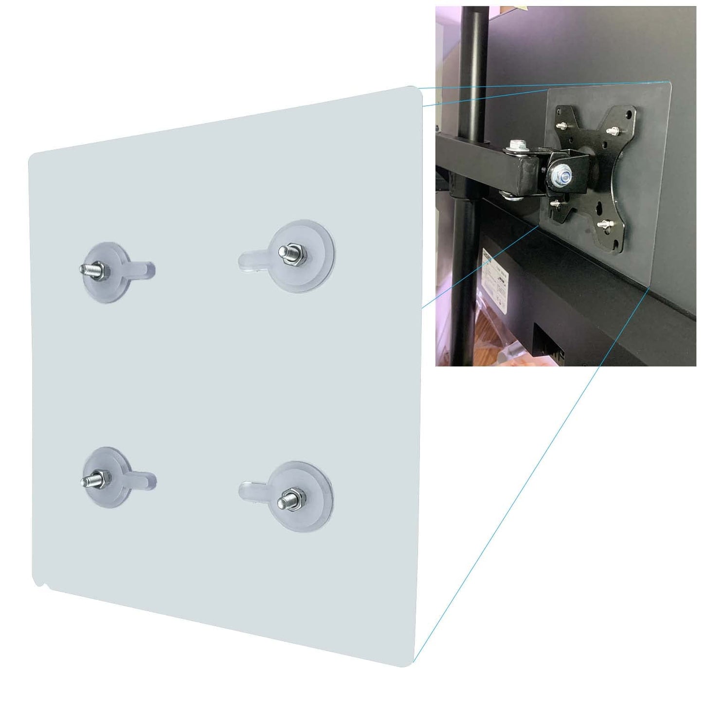 NOBER VESA Mount Adapter Bracket Kit Non-VESA Mounting Universal for 75 VESA Monitor Arm Compatible