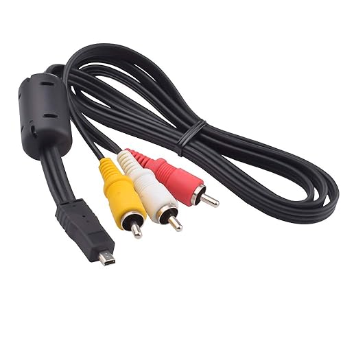 Replacement AV Cord Audio Video TV-Out Cable Mini 8p to 3RCA Cable for Nikon EG-CP16 CoolPix AW100 AW110 L840 L830 L820 L810 S9100 S1200pj D3200 D3300