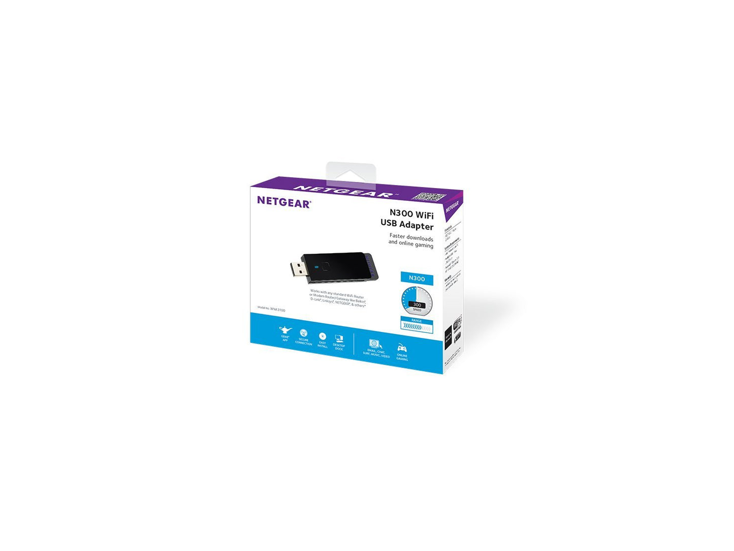 NETGEAR N300 Wi-Fi USB Adapter (WNA3100)