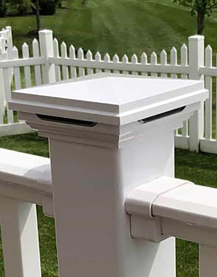 Tru-Scapes® 4? Low Voltage Vinyl LED Deck & Fence Post Cap Light - NOT Solar