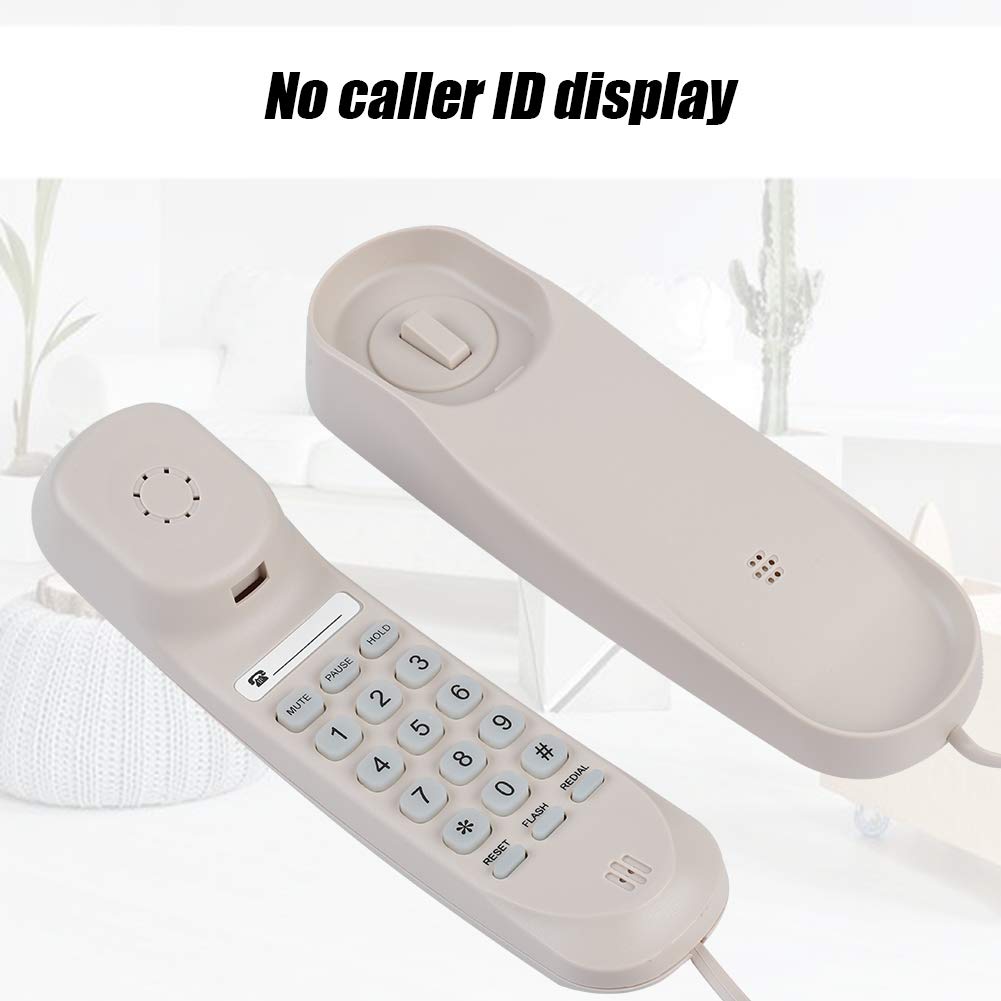 Landline Telephone Corded Phone Wall Mountable Telephone with Four Non-Slip Mats,Mini Size Landline Phone, No Caller ID Small Line Powered Telephones