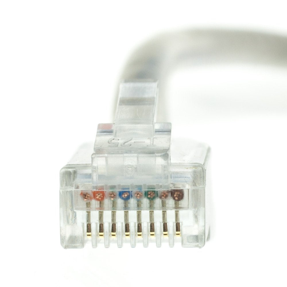 CableWholesale Plenum CMP Cat5e Ethernet Cable, Bootless, 25 ft, Gray