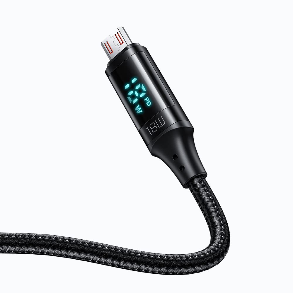 mcdodo [ Micro USB Nylon Braided Sync Charge USB Data 4FT/1.2M Cable Compatible Samsung/HTC/MP3 More (Micro Black, 4FT/1.2M)