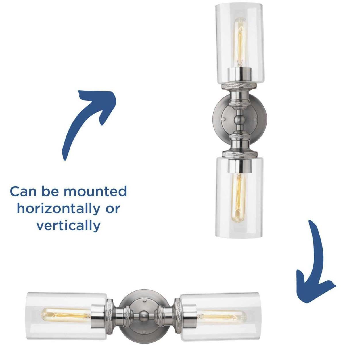 Progress Lighting 2-Light Bath & Vanity, Archives Collection, Indoor, P2809-81, Antique Nickel