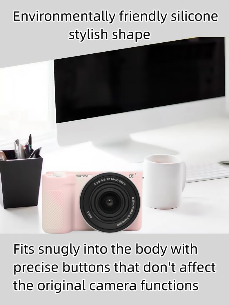 SZHSYJY Camera Case for Sony ZV-E10 II/ZV-E10M2 Digital Camera,ZV-E10 II Soft Silicone Protective Bag,Anti-Scratch Slim Fit Soft Sleeve with ZV-E10 II