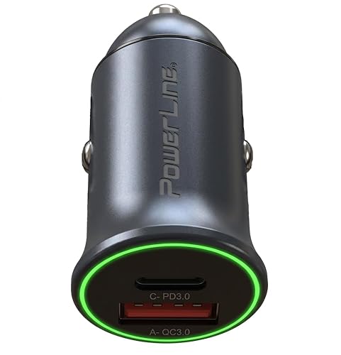 USB-C Car Charger; 2-Port 32W/60W USB-C + USB-A Car Power PD/QC Fast Charging Solid Cigarette Lighter for iPhone 16/15/14/13/12/11/ProMax, iPad