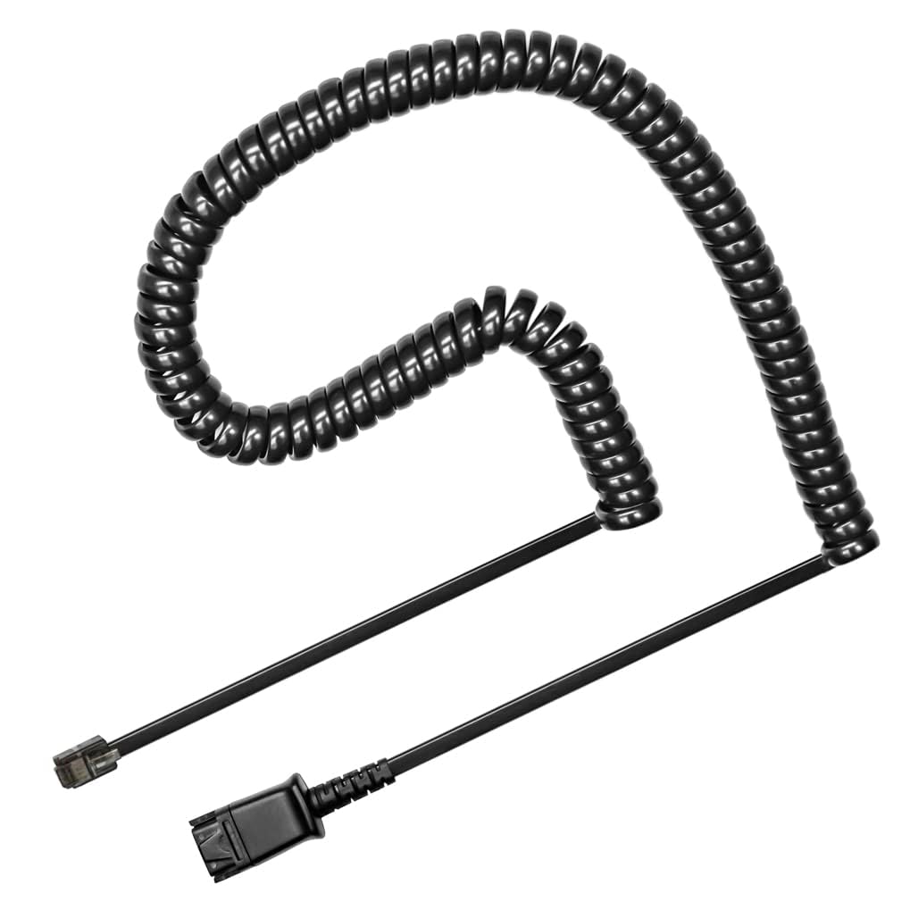 U10P Adapter Cable Compatible with Plantronics QD Headsets Work with Polycom VVX Shoretel NEC Aastra Nortel Digium Phones