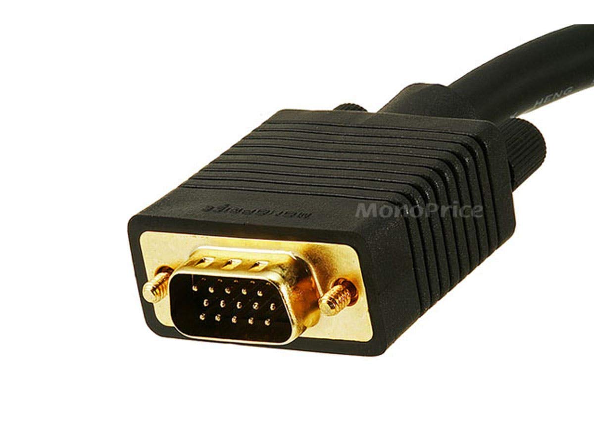 Monoprice 105910 6-Feet 28AWG DVI-A to SVGA Video Cable - Black