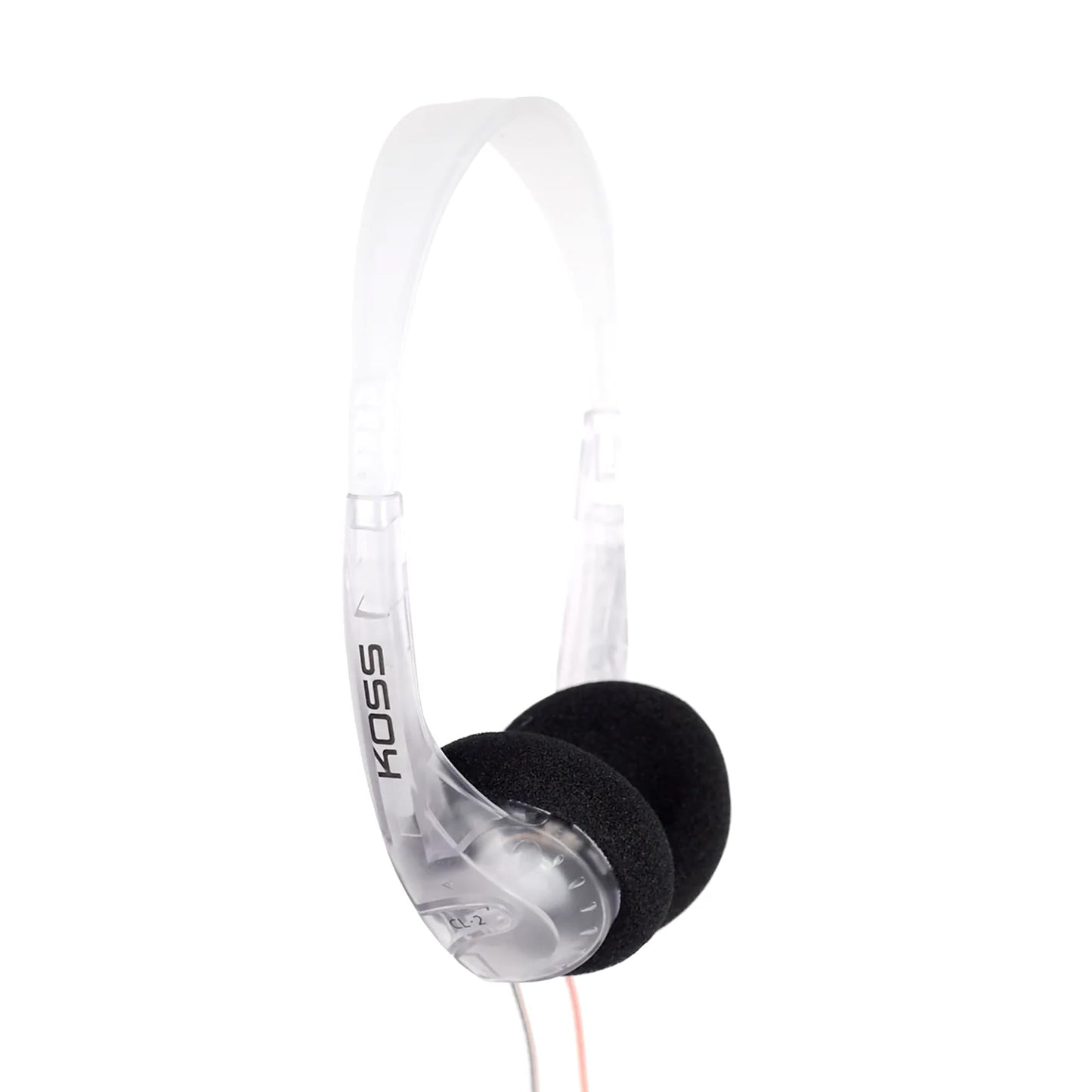 Koss CL/2 Clear Transparent On-Ear Headphone, Retro Look, Lightweight, 3.5mm Jack, 6 Foot Cord