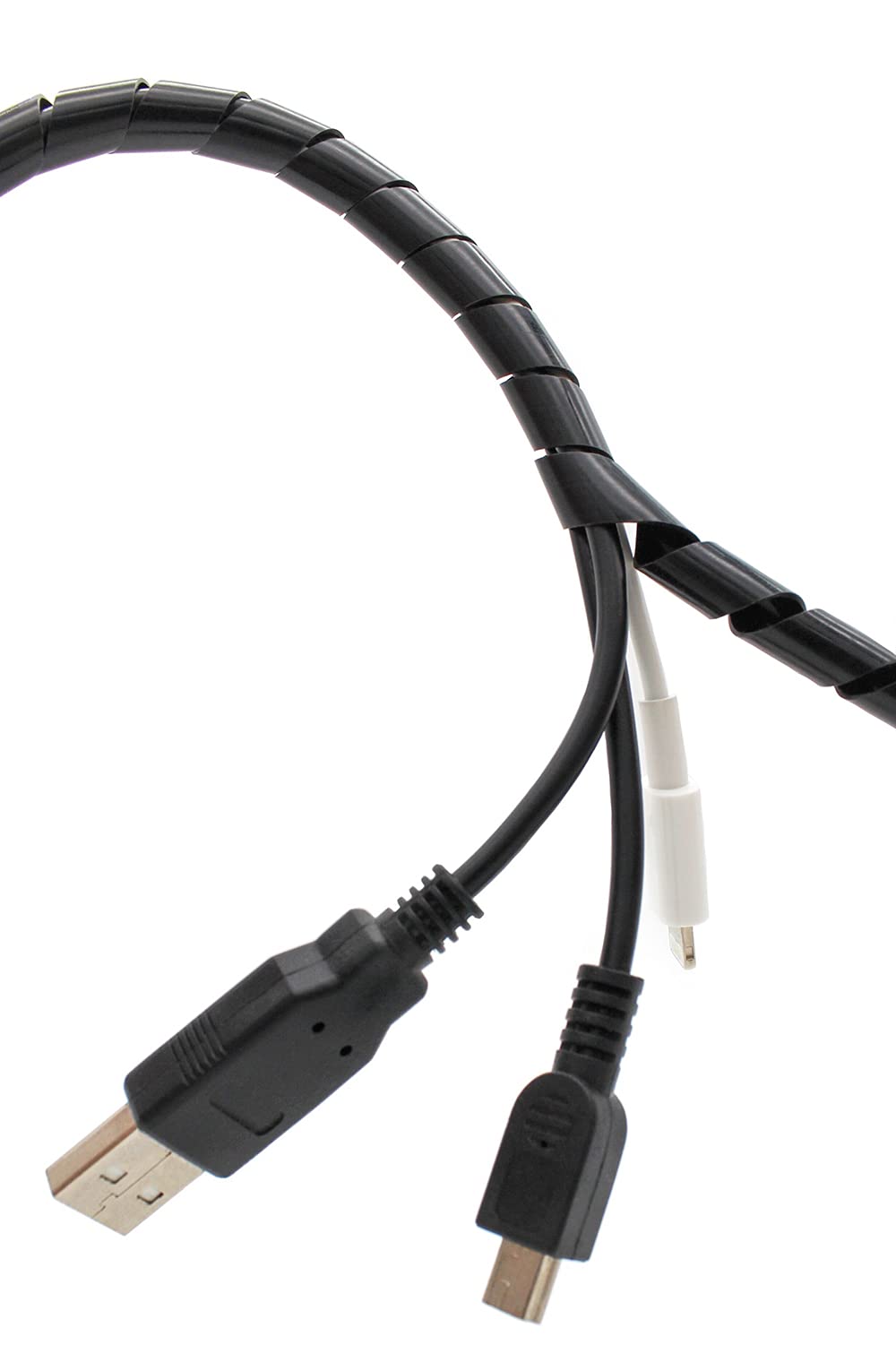 CSZD Spiral Cable Wrap,10ft - 1/4 inch Spiral Wire Wrap Cord Covers Bundle Sleeve Hose for PC TV Computer Electrical Wire Organizer,Tangle Stop Cord