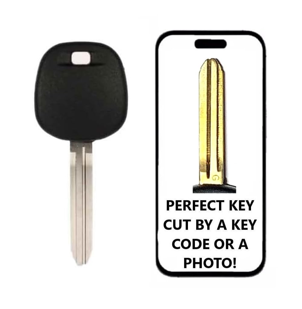 Key Cut Service + Transponder Key Chip G 4D-72 TOY44G Replacement for Toyota 4Runner, Camry, Corolla, FJ Cruiser, Highlander, Prius C, RAV4, Sequoia