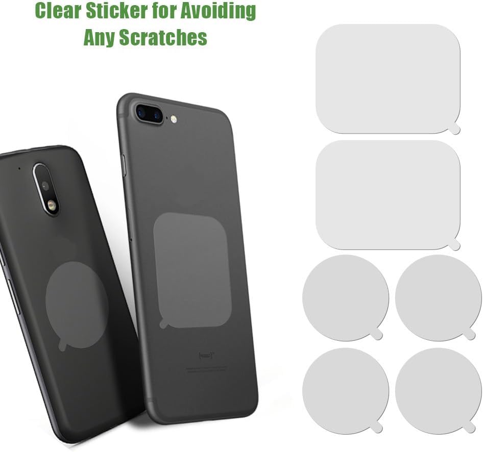 pop-tech Phone Magnet Plate with Sticky Adhesive Backing Replacement Tapes Metal Plate for iPad iPhone in Car Home Grip Mount Base for Samsung etc
