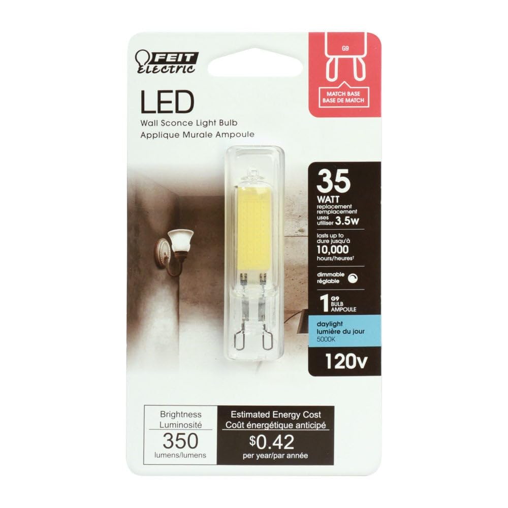 Feit Electric 35W T4 G9 5000K Specialty Led Bulb 3Pk
