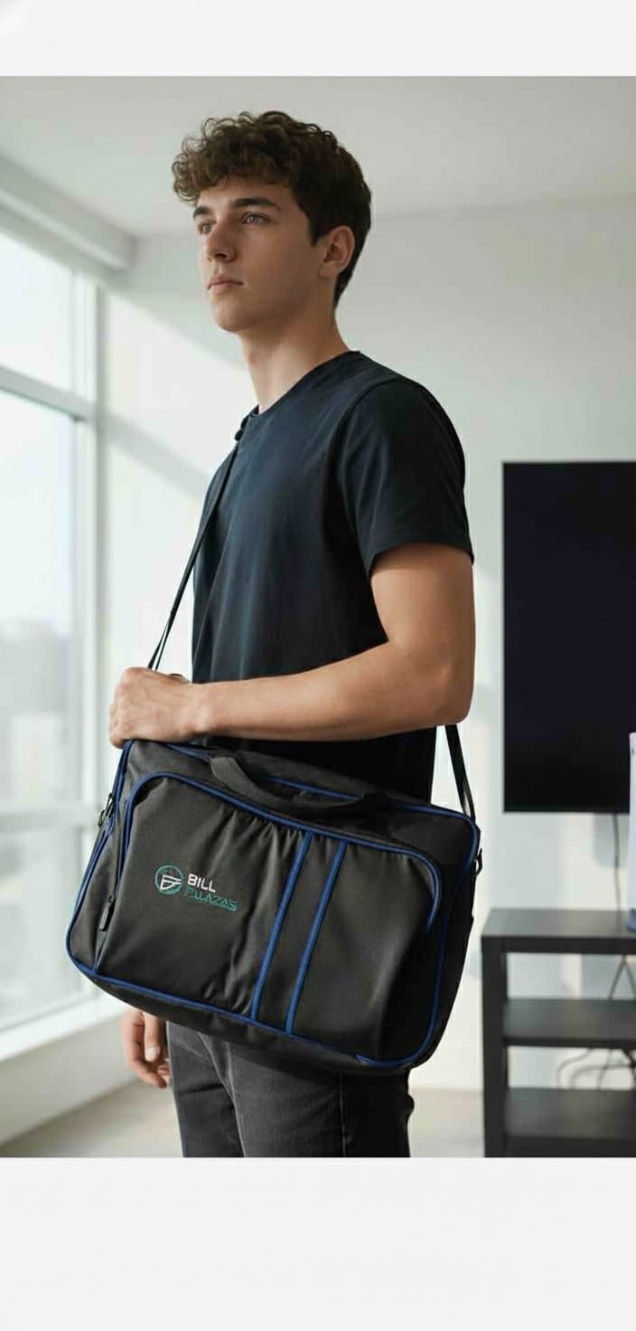 Sill Games Carrying Case compatible with PS5 with Strap, Protective PlayStation 5 Travel Bag for Console, Controllers & Game Discs, Durable PS5 Case