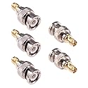 RFaha 5pcs BNC Male to SMA Female RF Coax Adapter BNC to SMA Coaxial Connector Adapter(F22-5)
