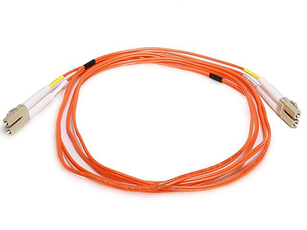 Monoprice Fiber Optic Cable - 2 Meter - Orange | LC to LC OM1, 62.5/125 Type, Multi Mode, Duplex