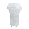 HAODE FASHION White Clear Zip Ties 4 Inch 1000 Pack,Small Zip Tie Wraps Bulk, Enduring Plastic Ties 18 LBS Strength, Assorted Clear Tiny Cable