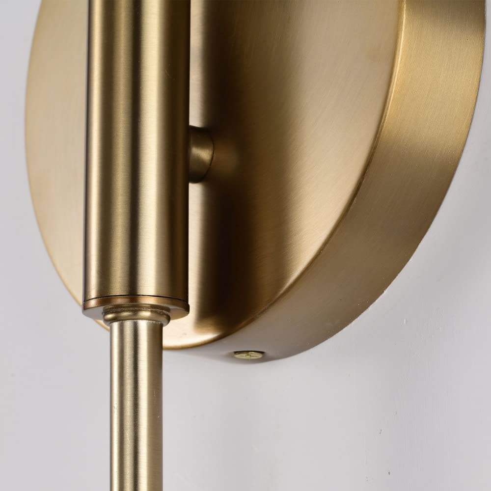 Nuvo Trilby - 1 Light Wall Sconce in Mid-Century Modern Style-16 Inches Tall and 7.38 Inches Wide-Matte Black/Burnished Brass