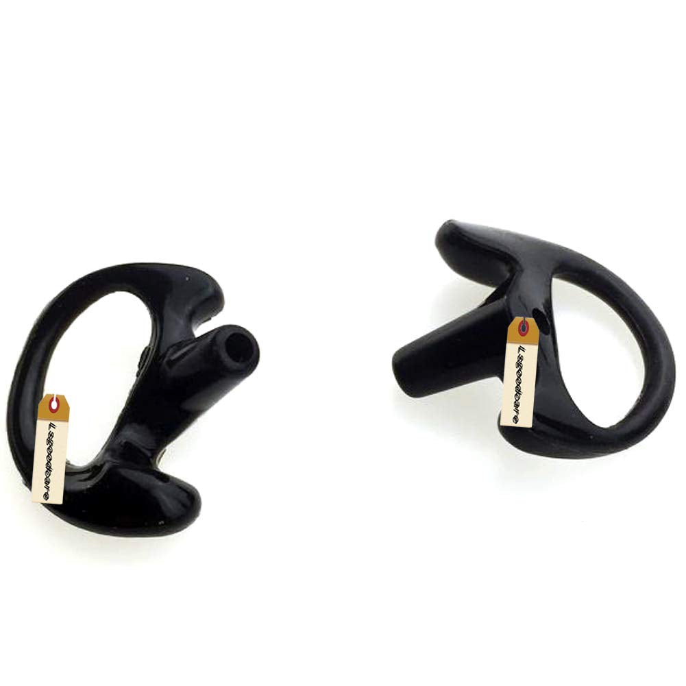 Lsgoodcare Replacement Earmold Earbud (Left and Right Ear) for Two Way Radio Acoustic Coil Tube Earpiece - Open Ear Insert Earmould Earbuds Black…