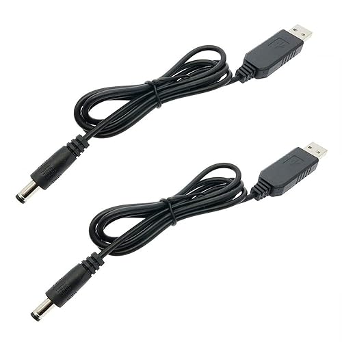 KSOPUERT USB 5V to DC (5.5x2.5mm) 12V Converter Step Up Voltage Converter Power Cable,3.3Ft(1m),for Camera/Tablet Speakers and More 5v…