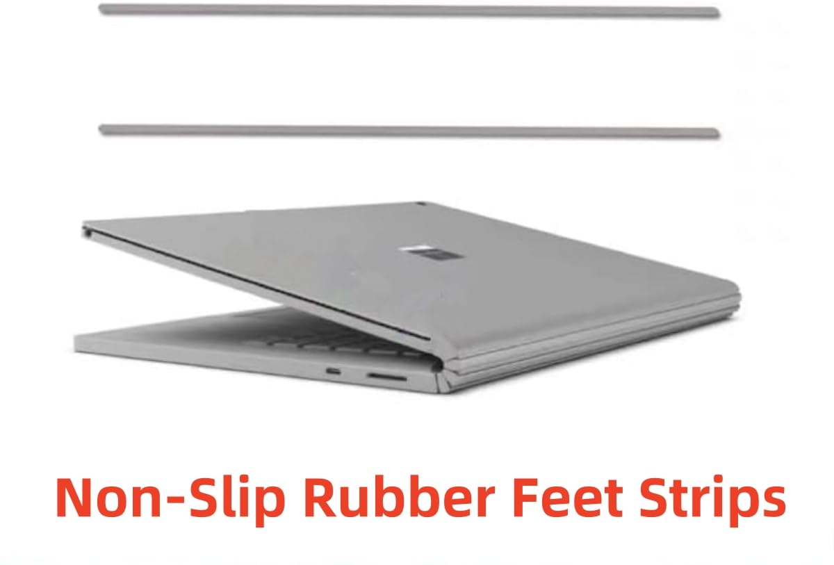 Laptop Rubber Feet Strips Replacement for Microsoft Surface Book 1, 2, or 3 13.5" for Laptop Bottom Case Nonskid Silicone Bumper Rubber Foot Strips