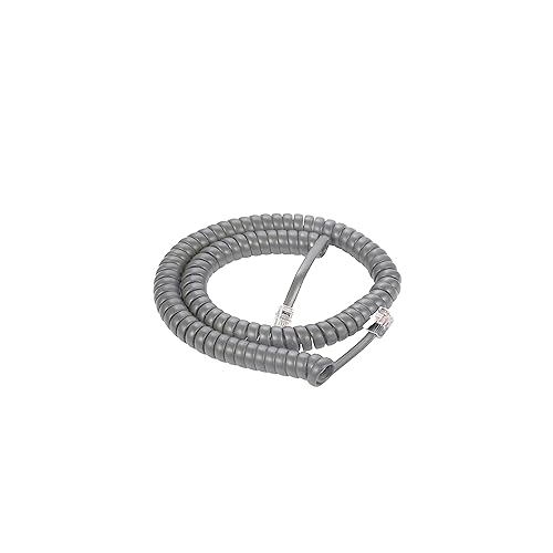 Lumenzi Long-Lasting 4 Inch Lead Handset Cord - Medium Gray Telephone Cable for Extended Use and Reliable Performance - 25 FT