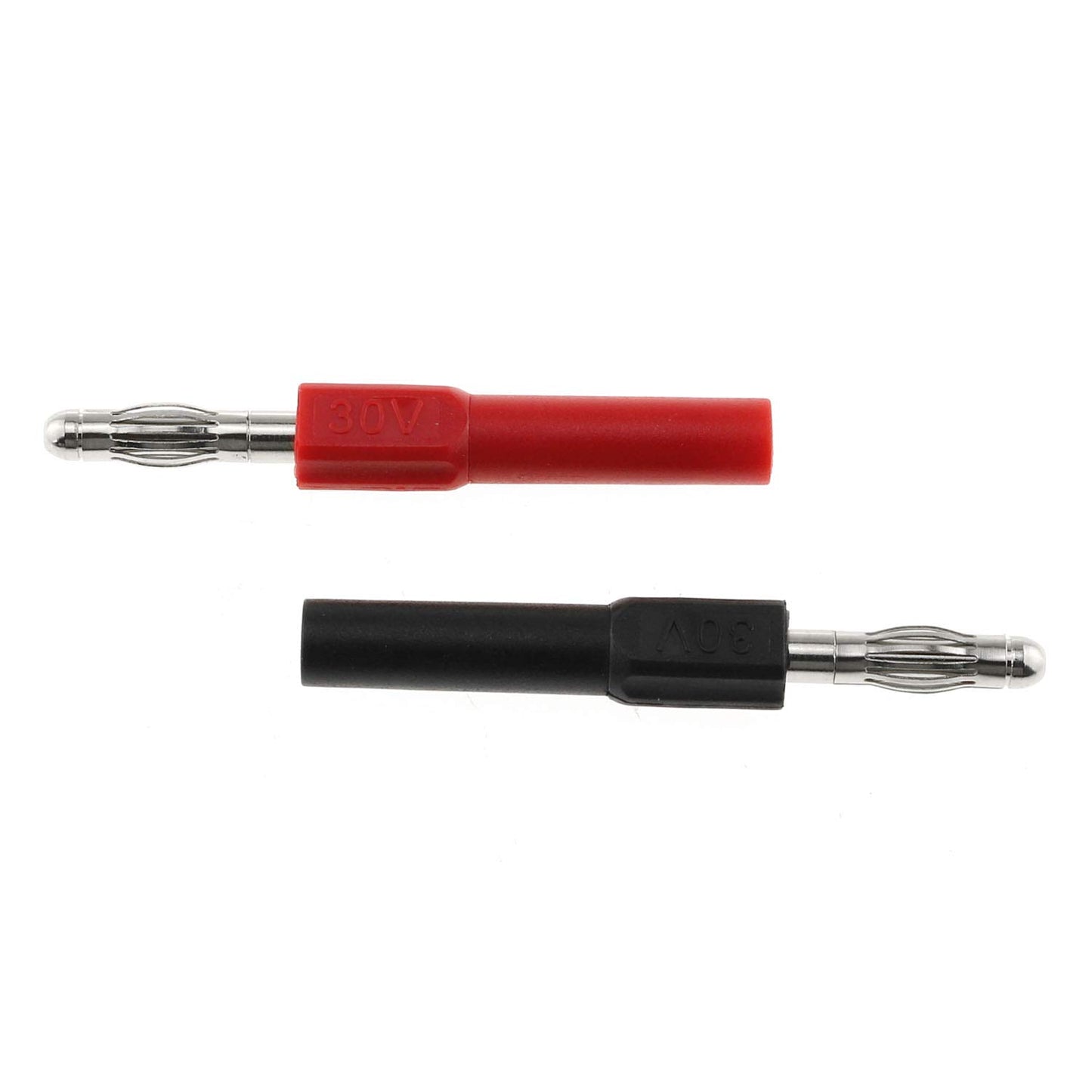 DGZZI 4mm Male to Female Banana Jack Adapter Coupler Connector Extension, 4PCS, 30VAC/60VDC, 10A, Copper, Black and Red