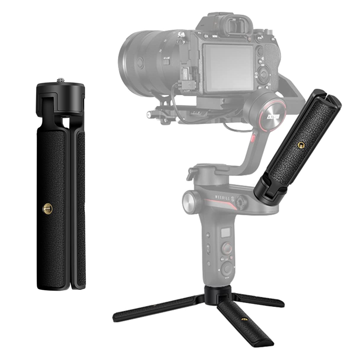 EaxanPic Extended Handle Grip/Tripod 2 in 1 for Gimbal Stabilizer, Tabletop Tripod Stand and Handle Grip for DJI Ronin-S, Zhiyun WEEBILLs, Zhiyun