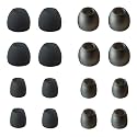 8 Pairs XS/S Extra Small Ear Tips - Fit for Small Ears, Universal Replacement Tips for Most In-Ear Earbuds, Black