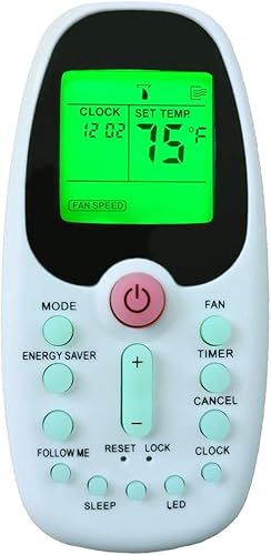 Replacement Remote Control for Arctic King Midea Comfort-aire Window Air Conditioner R09B/BGE R09B/BGCE R09C/BGCE R06/BGE KSTAT12-1A MWJ5-08ERN1-BI8