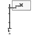 Bracwiser Single Fully Adjustable Standing Height Monitor Arm Stand Mount 800mm Tall for Monitor Computer Screen 13 15 17 19 20 22 23 24 26 27 30 32