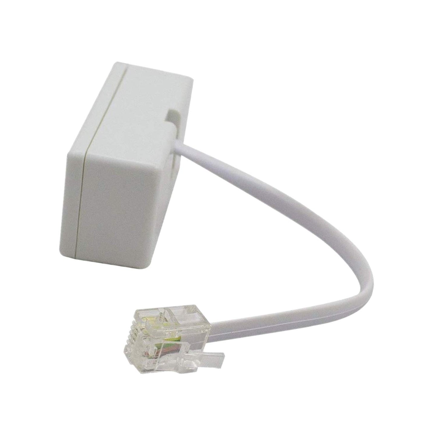 Telephone Splitters, RJ11 6P4C Duplex Wall Jack Adapter Dual Phone Line Splitter Wall Jack Plug 1 to 2 Modular Converter Adapter for Office Home ADSL