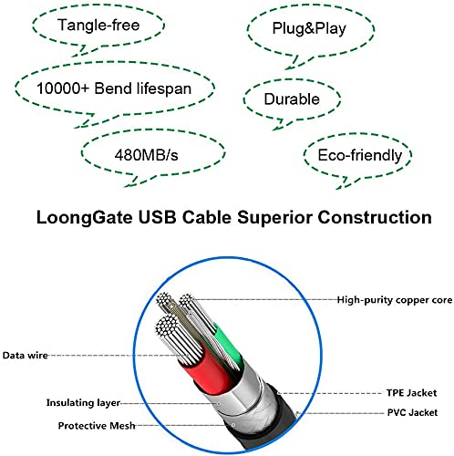 Storel for iPhone 15 Printer Cable 6.6FT, USB B to USB C Printer Cord for MacBook Pro iPhone 16 Pro, Air, MIDI Cable for Yamaha Casio Digital Piano