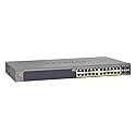 NETGEAR 28-Port PoE Gigabit Ethernet Smart Switch (GS728TP) - Managed, Optional Insight Cloud Management, 24 x PoE+ @ 190W, 4 x 1G SFP, Desktop or