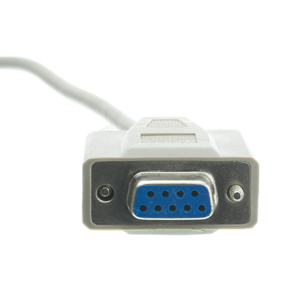CableWholesale Null Modem Cable, DB9 Male to DB9 Female Serial Cable, UL Rated, 8 Conductor, Beige, DB9 Serial Null Modem Cable Male to Female, 10
