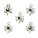 bnafes 5Pcs BNC Female 4 Holes Flange Panel Mount Solder Post Plug Connector RF Coax Coaxial Adapter