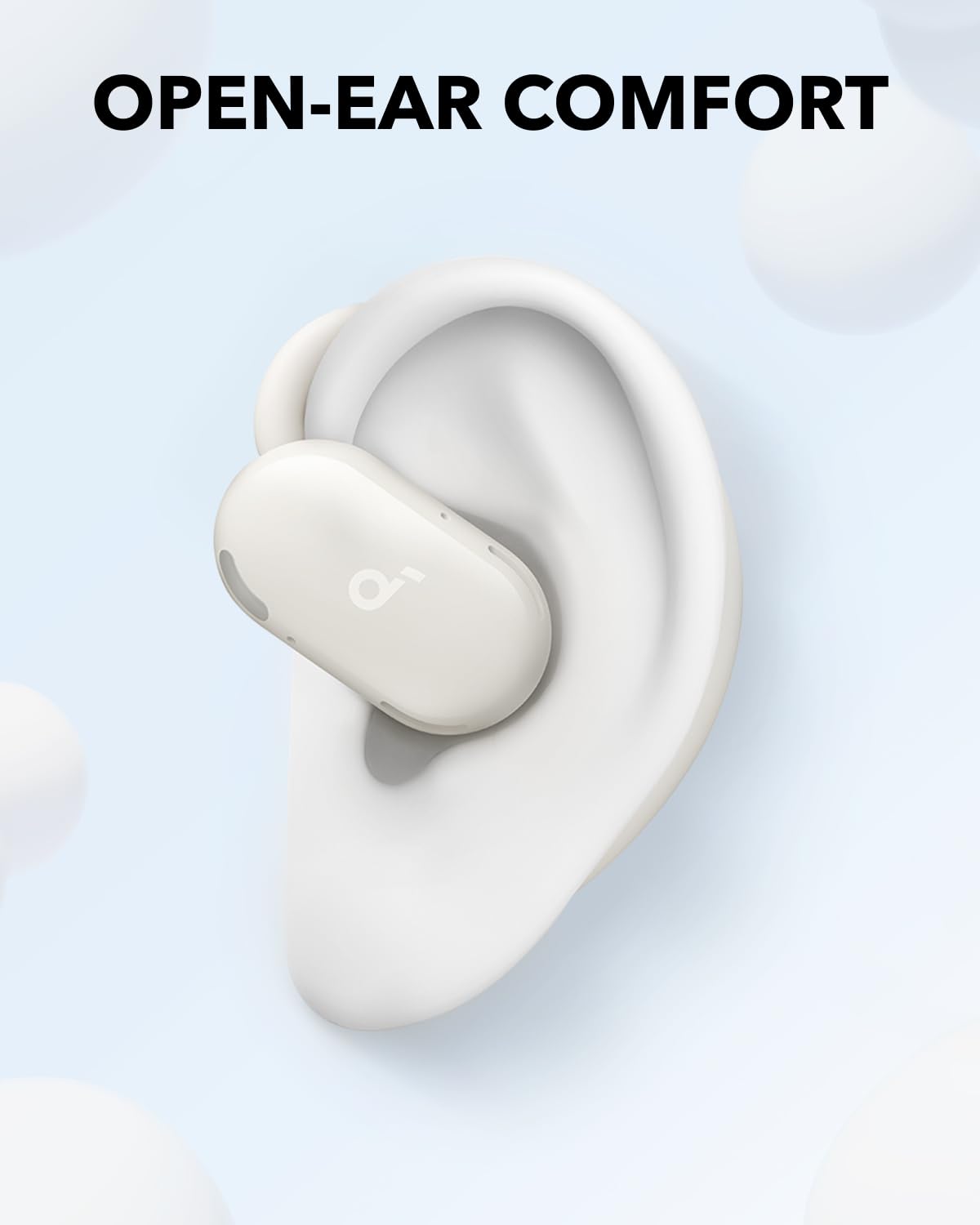 Soundcore V20i by Anker Open-Ear Headphones, Adjustable Ear Hooks,Ultra-Comfort,Snug Fit, Powerful Sound, Clear Calls, IP55, LED Lights, 36H Playtime