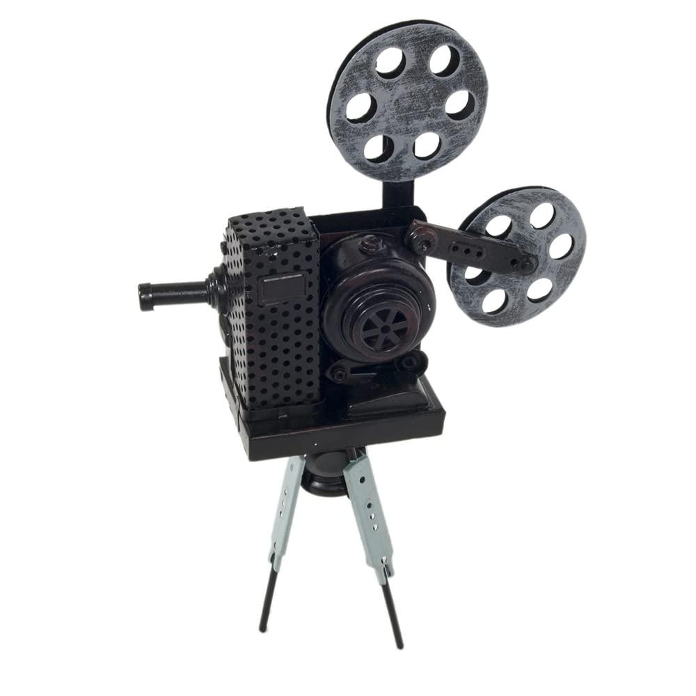 Old Modern Handicrafts Vintage Movie Projector Metal Model - Handmade from Metal - 8.5L x 3W x 12.5H Inches